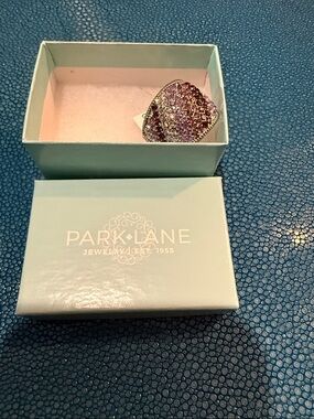 Park Lane Pink and Silver Pavé Dome Ring